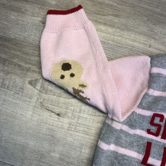 Koala Kids  Knit Crew Neck Sweater Pink Red 12 Mo Santas Little Helper Reindeer - Picture 9 of 14